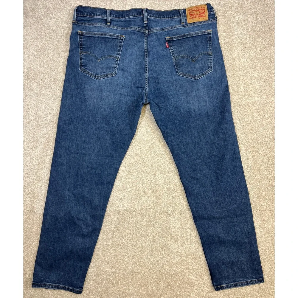 Levi Strauss 502 Regular Taper Fit Men's Jeans Dark Wash Blue Size‎ 42x30 *Read